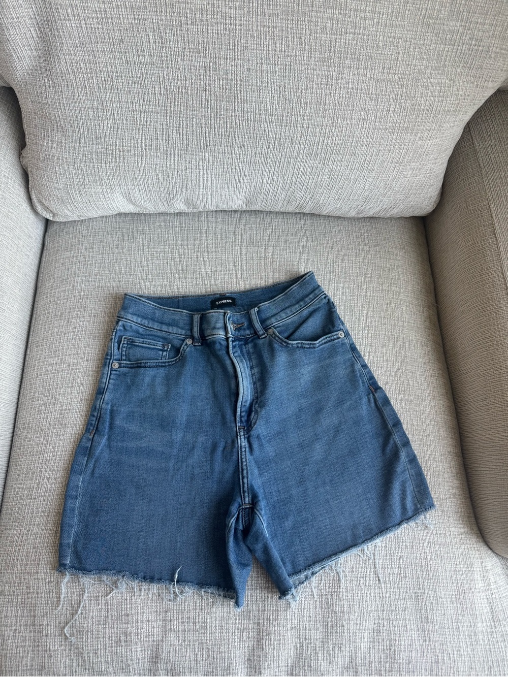 Express Midi Mom Shorts Denim Jean Shorts